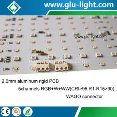 چین کی قیادت میں سپلائر 12V/24V RA95 RGBWW 5 رنگ 1 ہلکے وزن میں سخت ایل ای ڈی ٹائل لائٹ میں