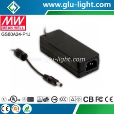60W 24V AC - DC Meanwell صنعتی اڈاپٹر GS60A24-P1J